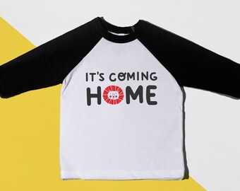 It's Coming Home! Football World Cup 2022 Children's T-shirt - Three Lions, Fifa Qatar 2022 - POM CLOTHING