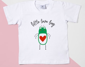 Little Love Bug T-shirt - Valentines t-shirt, kids valentines clothing, mummy valentines - POM CLOTHING