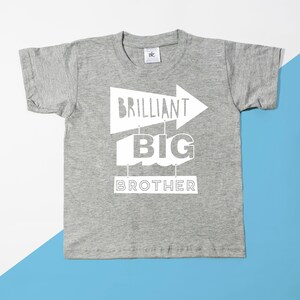 Brilliant Big Brother T-shirt cute kids t-shirt, sibling sets, pregnancy announcment POM CLOTHING image 1