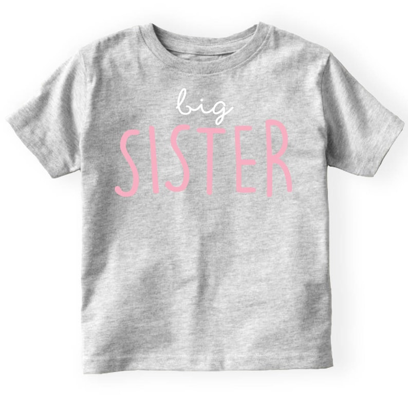 Big Sister T-shirt cute kids t-shirt, sibling sets, birthday gift POM CLOTHING image 3