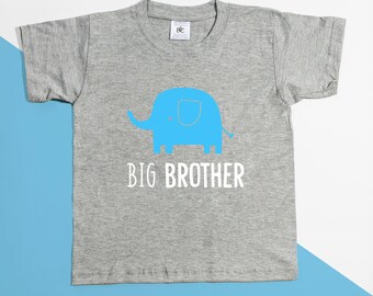 Big Brother Elephant T-shirt - Big Brother To Be, Toddler Sibling Shirt, Kids Pregnancy Announcement Shirt, POM CLOTHING