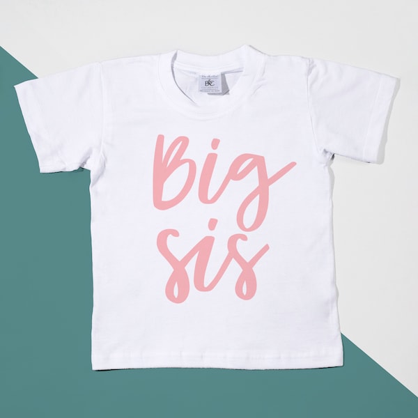 Big Sis T-shirt - cute kids t-shirt, sibling sets, big sister gift - POM CLOTHING
