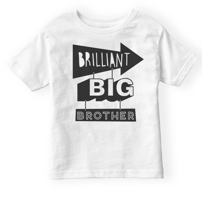 Brilliant Big Brother T-shirt cute kids t-shirt, sibling sets, pregnancy announcment POM CLOTHING image 3
