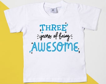 Awesome Birthday T-shirt -  birthday gift, birthday outfit, boys birthday - POM CLOTHING