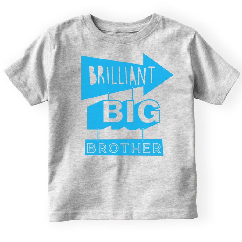 Brilliant Big Brother T-shirt cute kids t-shirt, sibling sets, pregnancy announcment POM CLOTHING image 2