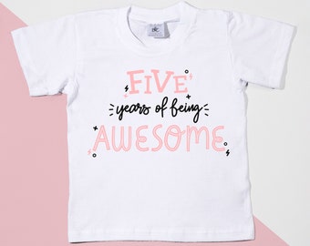 Awesome Birthday T-shirt -  birthday gift, birthday outfit, girls birthday - POM CLOTHING