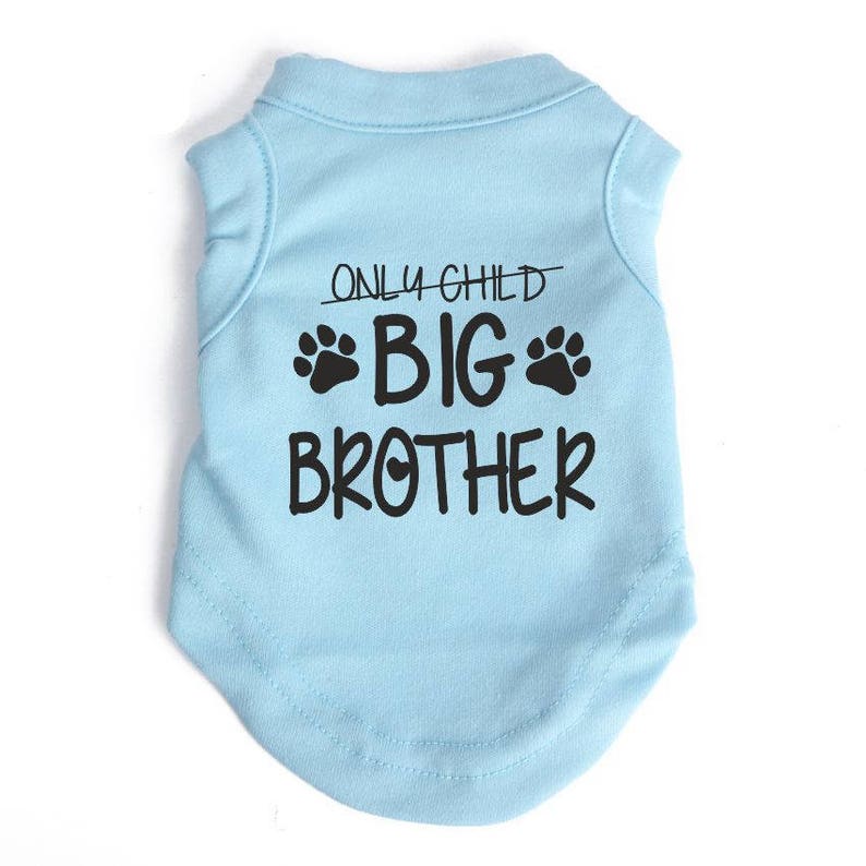Only Child Big Brother Announcement Vests Dog/ Puppy /small | Etsy
