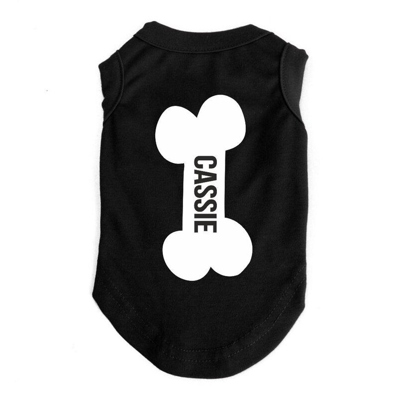 Custom made dog clothing dog puppy small pet vests t.shirt dog apparel Personalised Dog Vest Bone