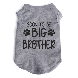 Soon to be big brother announcement vests, new baby, dog/ puppy /small pet vest/ t.shirt, dog apparel.  Custom made dog clothing