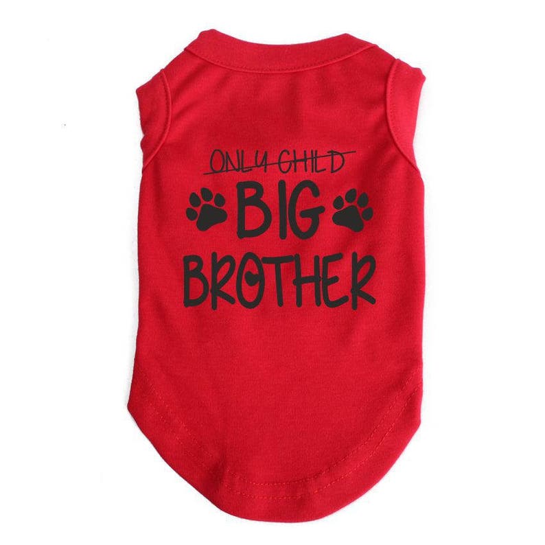 Only Child Big Brother Announcement Vests Dog/ Puppy /small | Etsy