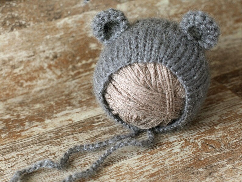10 COLORS new born photo prop Baby bear hat baby boy hat baby girl hat newborn mohair hat photography
