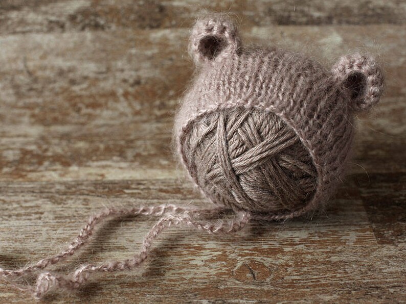 10 COLORS new born photo prop Baby bear hat baby boy hat baby girl hat newborn mohair hat photography