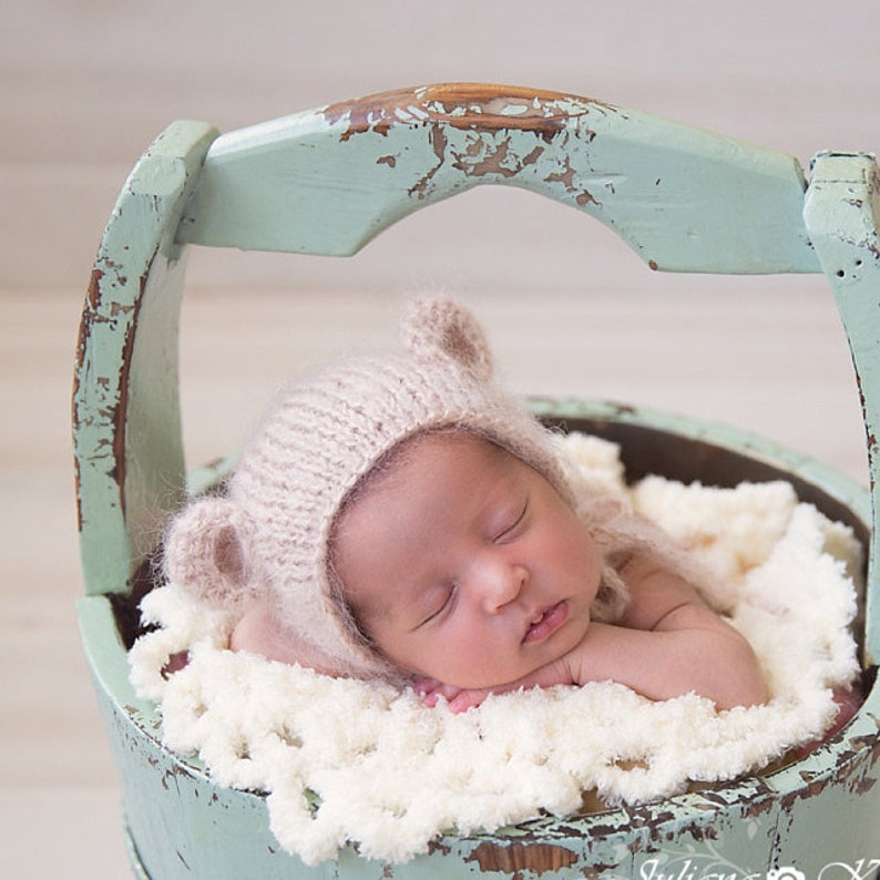 10 COLORS new born photo prop Baby bear hat baby boy hat baby girl hat newborn mohair hat photography