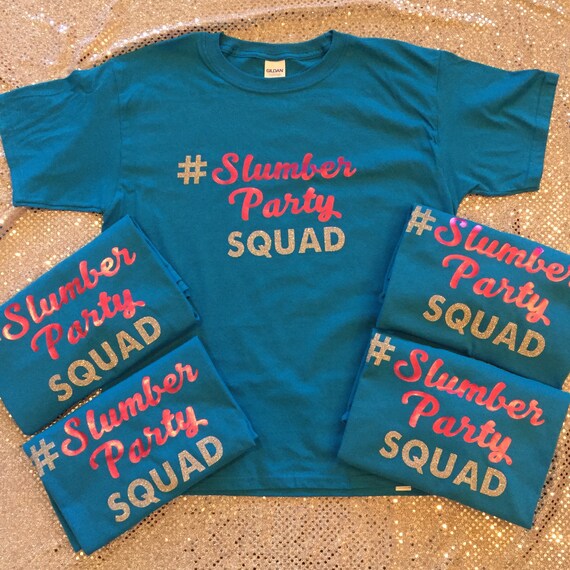 Birthday Party SLUMBER PARTY SQUAD matching Custom Colors | Etsy