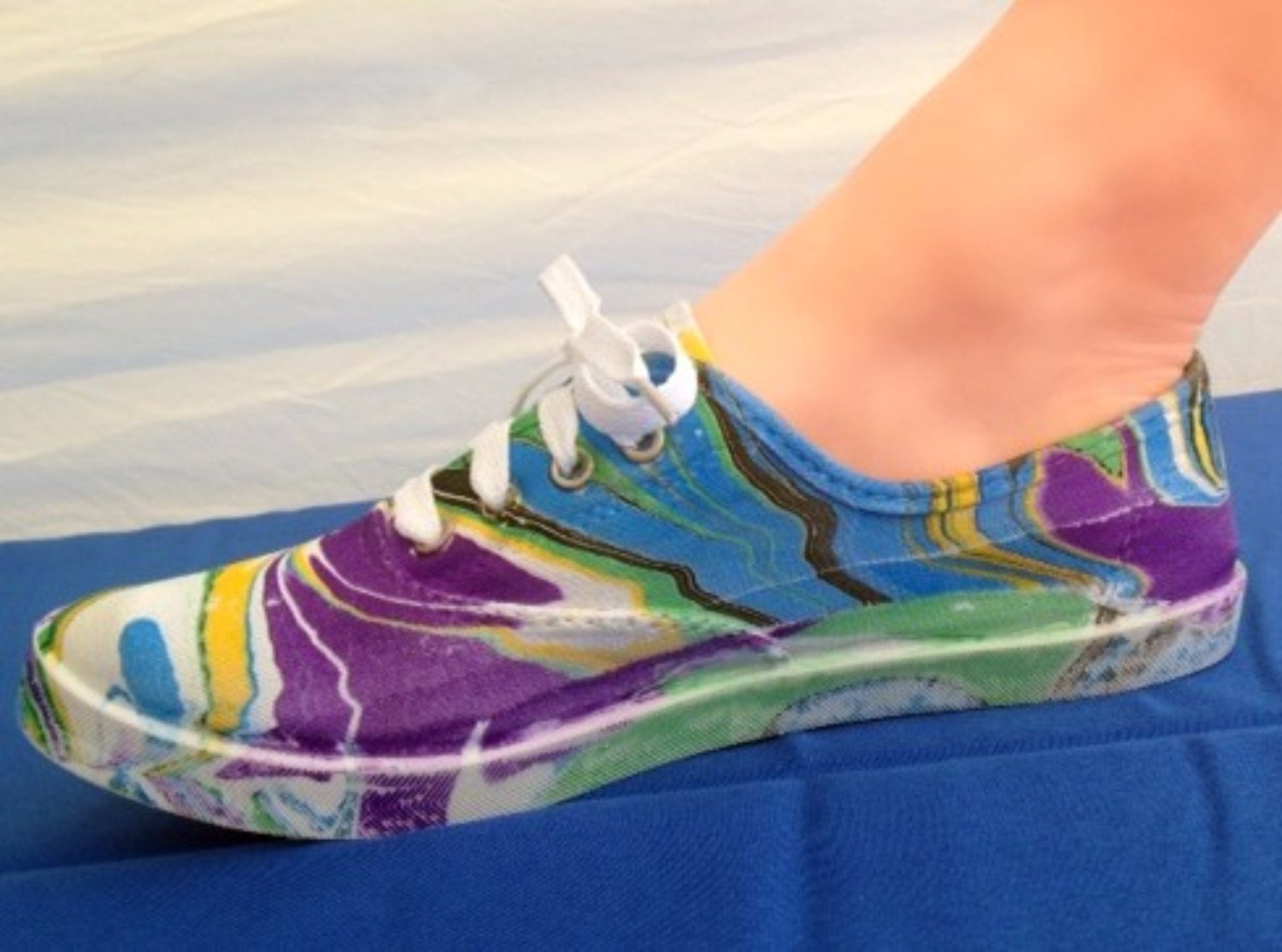 Hand painted tennis shoe Etsy