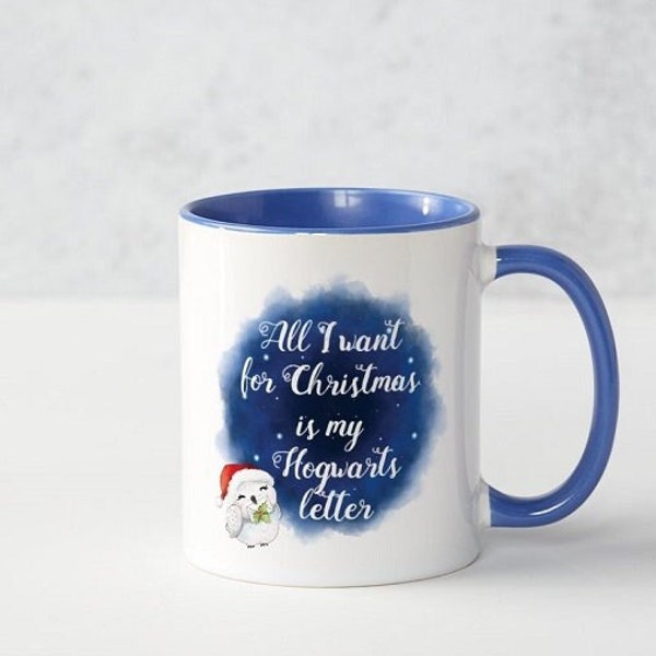 Weihnachten Eule Tasse ~All I want for christams ...~