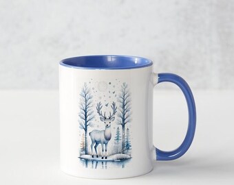 Winter deer mug