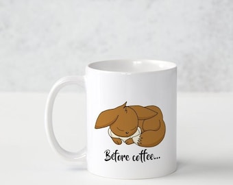 Avant le café.. après le café .. Mug Eevee