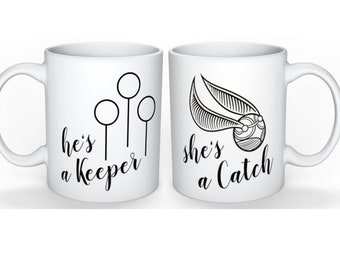 Paar Tassen ~he&#39;s a keeper, she&#39;s a catch