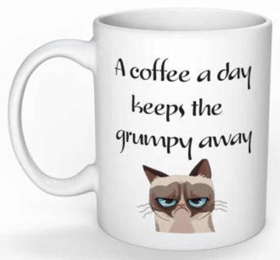 Funny grumpy Cat Mug - Etsy