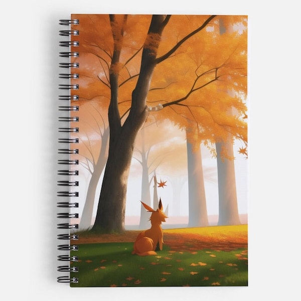 Eevee Evoli fox autumn notebook
