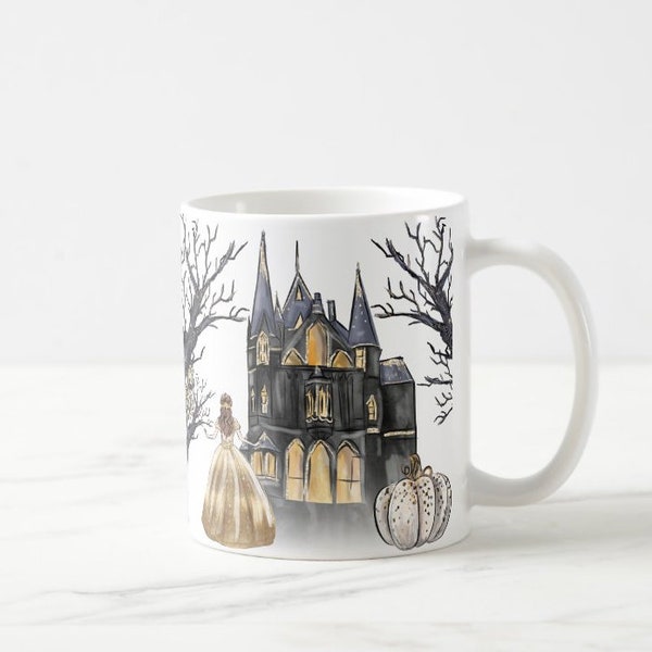 Fairytale halloween pumpkin mug