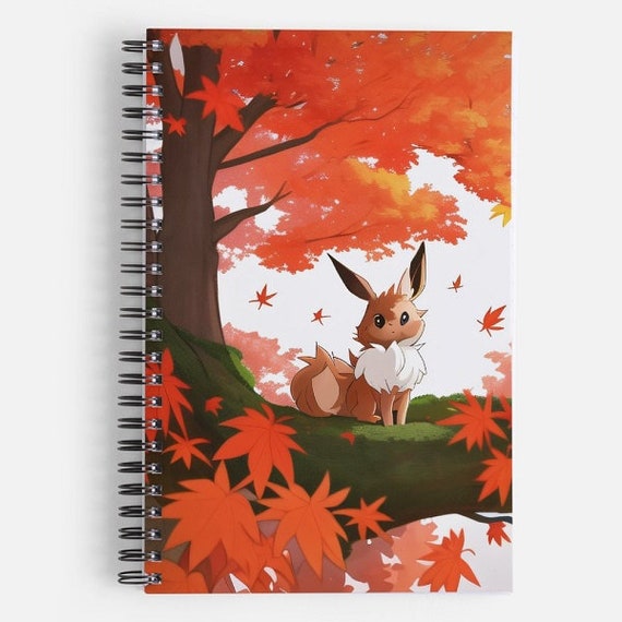 Eevee Evoli fox autumn notebook