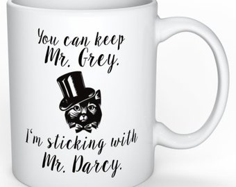 Taza divertida - se puede mantener el señor Grey, me quedo con el señor Darcy