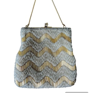 Sac à main vintage/Sac de fête/Sac à main en perles/Sac de fête rétro/Petit sac à main agrémenté/Petit sac à main/Sac à main de circonstance/Sac de bal de promo/Sac de mariage/de soirée