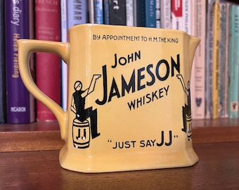Jarra de whisky vintage John Jameson: artículos de bar de la década de 1920, Causton, Londres