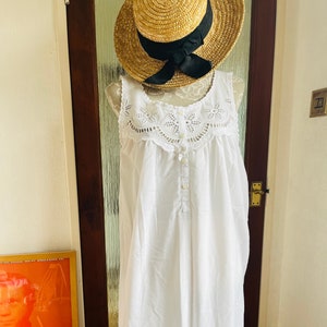 Summer Nightie/night Dress/white Nightie/retro Nightie/90s BHS