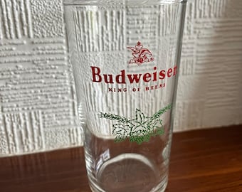 Vintage Budweiser Beer Glass: 1940s-50s Acorn & Sprig Design