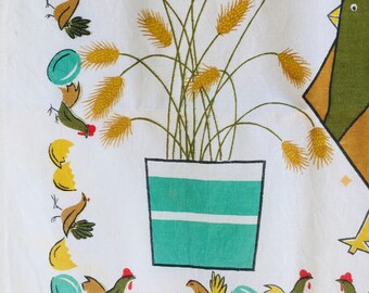 Retro 60's-70's dish clothKitchen towelTea towelChicken and Eggs printsCotton dishclothChicken Tea TowelCountry Kitchen Fun Kitchen Retro 60's-70's dish clothKitchen towelTea towelChicken and Eggs printsCotton dishclothChicken Tea TowelCountry Kitchen Fun Kitchen