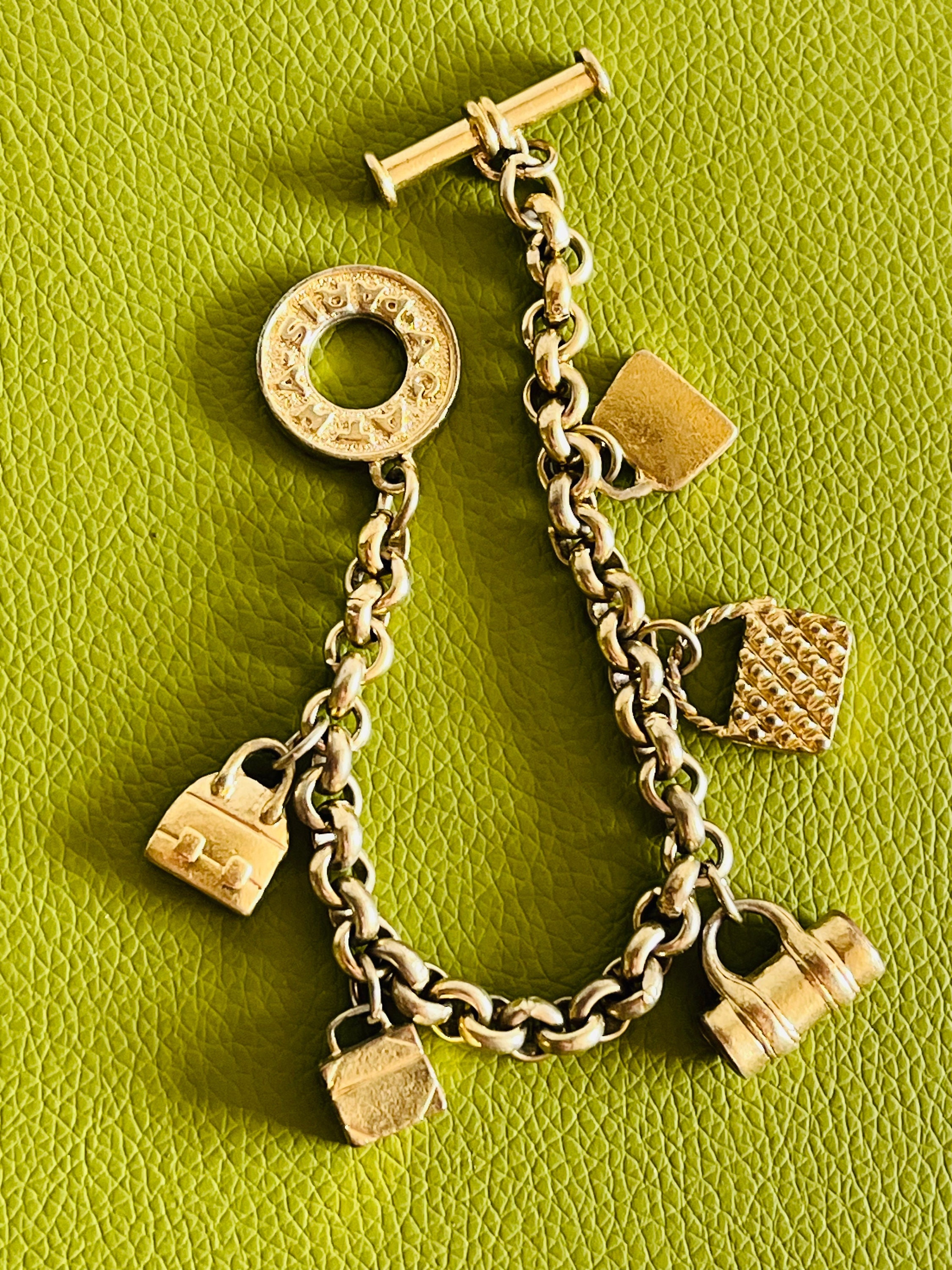Agatha Paris Vintage Charm Bracelet: Gold-tone Handbag Charms