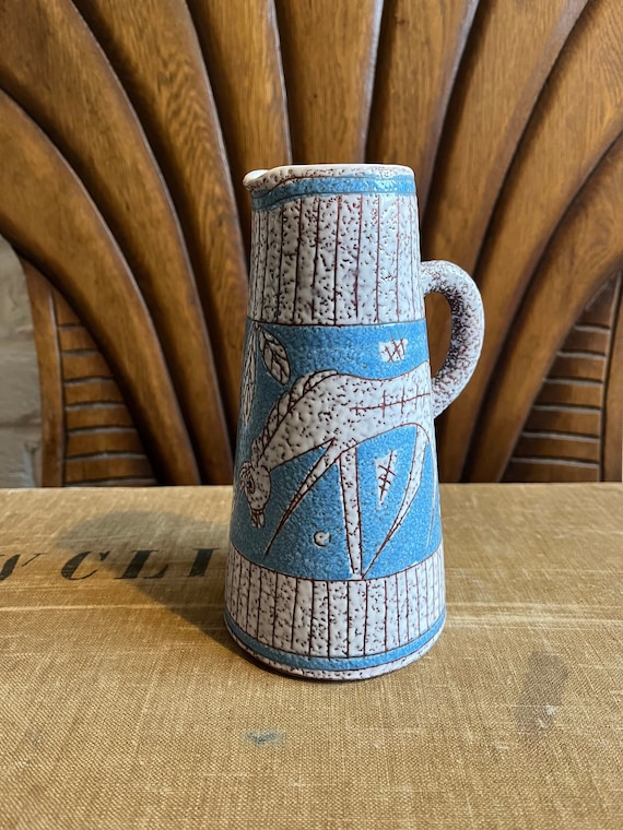 イタリア陶器　FRATELLI FANCIULLACCI　ミッドセンチュリー Vintage Fratelli Fanciullacci Vase: Italian Pottery With Horse