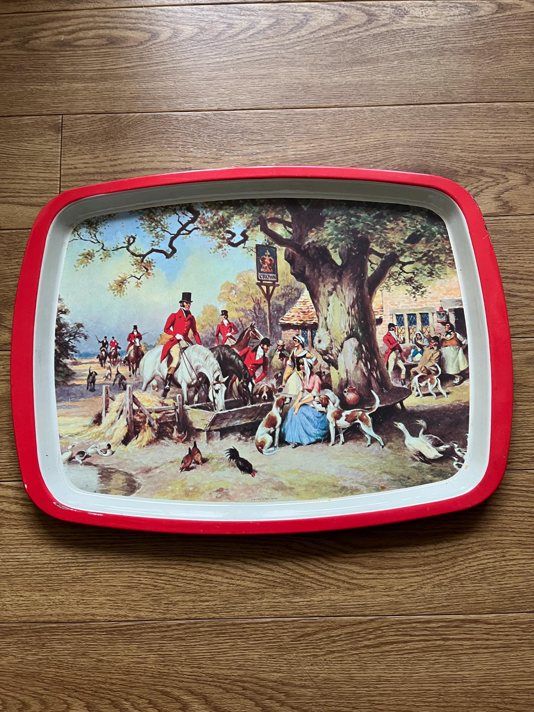 Worcester Ware Hunting Scene Tray: 1960s Retro Kitchenware - Etsy