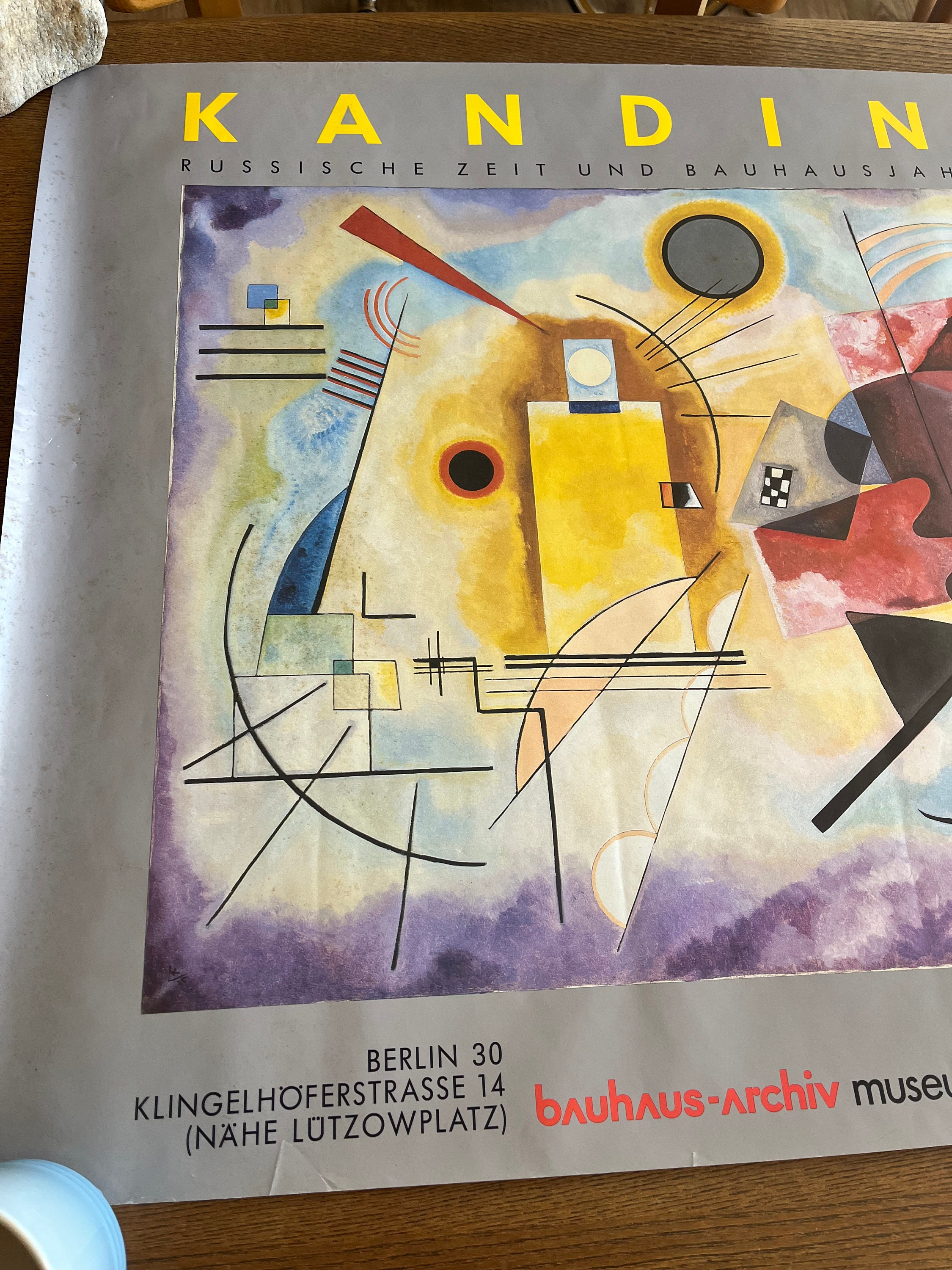 ヴィンテージ カンディンスキー バウハウス展ポスター: イエロー