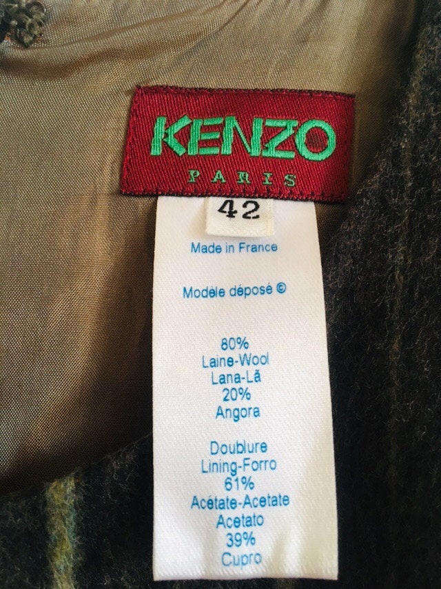 Kenzo Paris Wool top/vest top/Back-zipped top/vintage Kenzo | Etsy