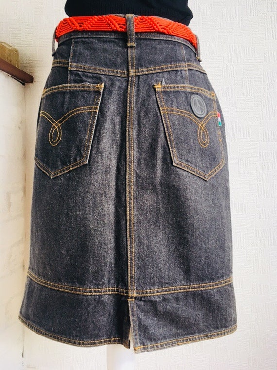 Moschino denim skirt/vintage skirt/casual wear/Blu