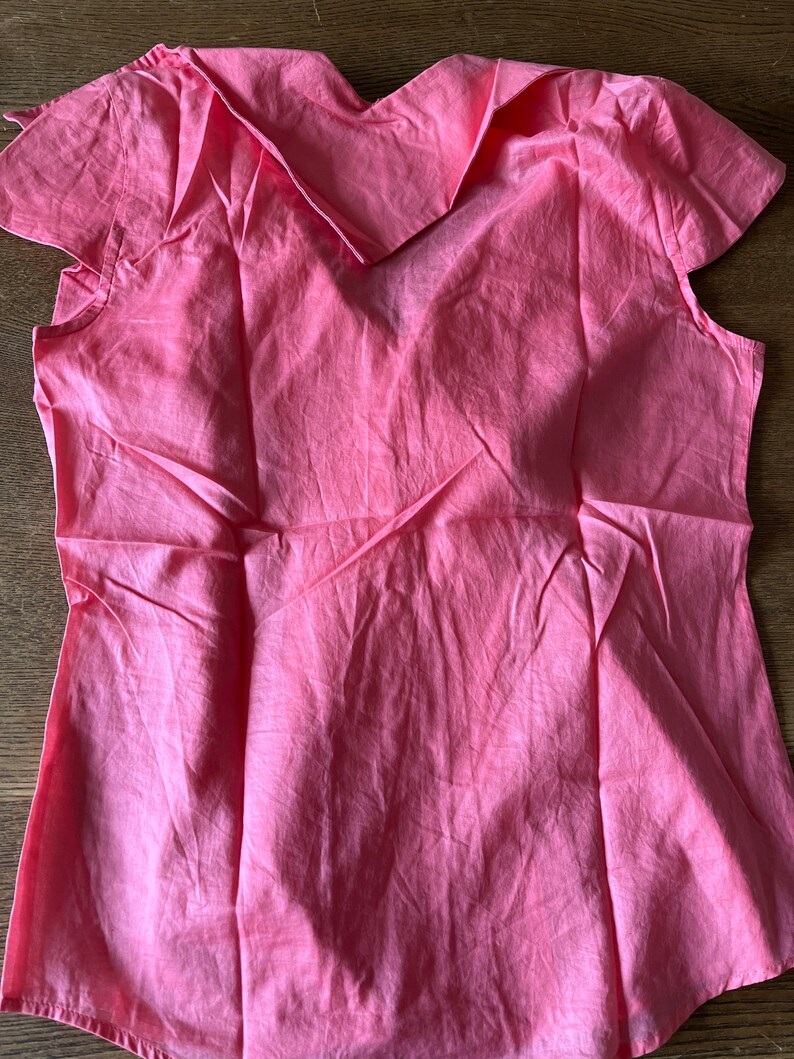 Vivienne Westwood Pink Cotton Blouse: Asymmetric Cap Sleeve, Made in Italy image 8