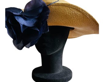 1940s/50s Vintage Riviera Velour Hat Vintage Hat Black Velour Riviera Brand Made Italy Mid  main image 4