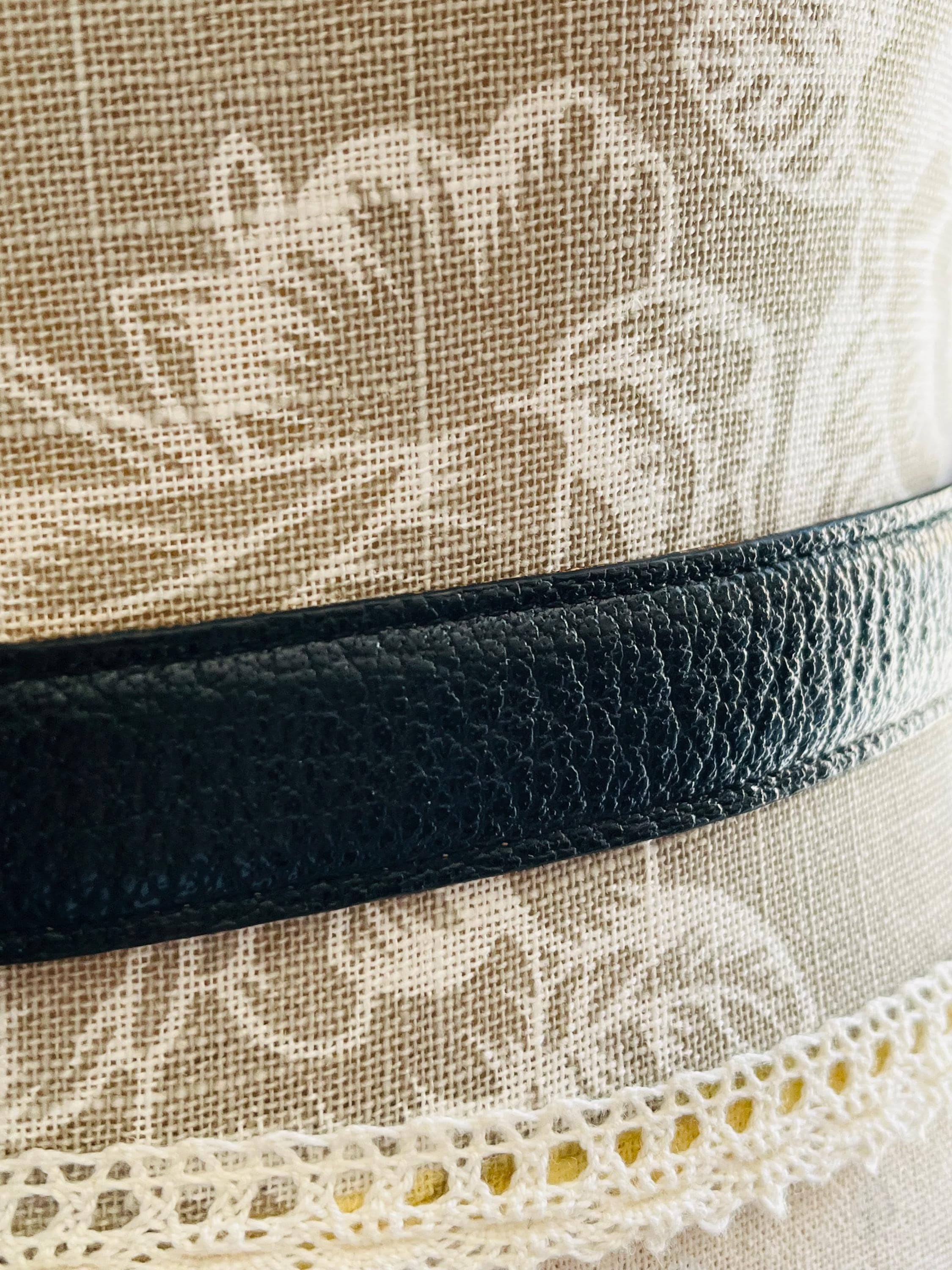 Vintage Coach Black Leather Belt: Solid Brass Buckle, Made in USA