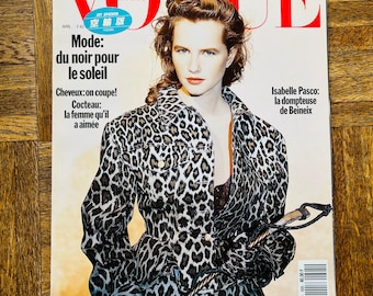 French VOGUE Magazine: 1989 April Issue, Isabelle Pasco Cover - Etsy