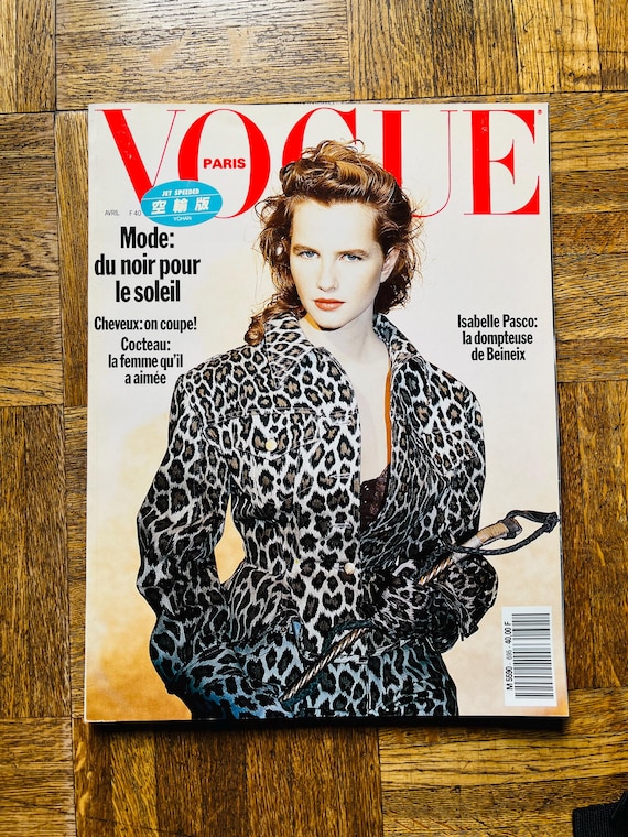 French VOGUE Magazine: 1989 April Issue, Isabelle Pasco Cover - Etsy