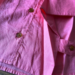 Vivienne Westwood Pink Cotton Blouse: Asymmetric Cap Sleeve, Made in Italy image 7