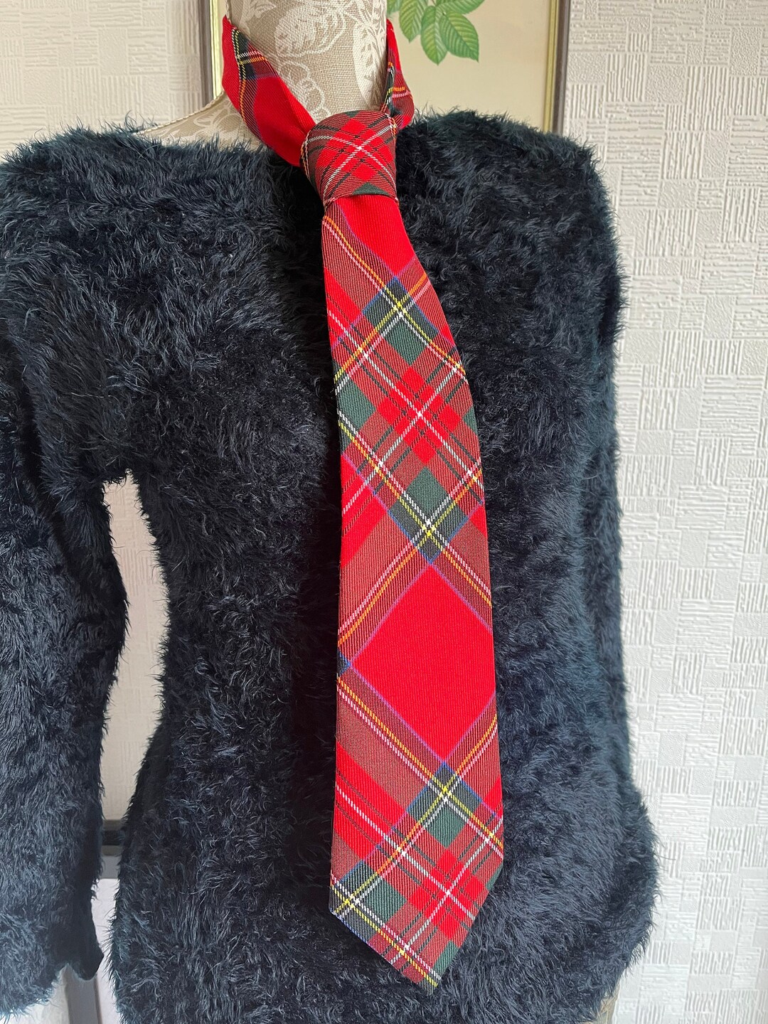 Vintage Tartan Tie/all Wool Tartan Tie/70's Neck Tie/made Etsy UK