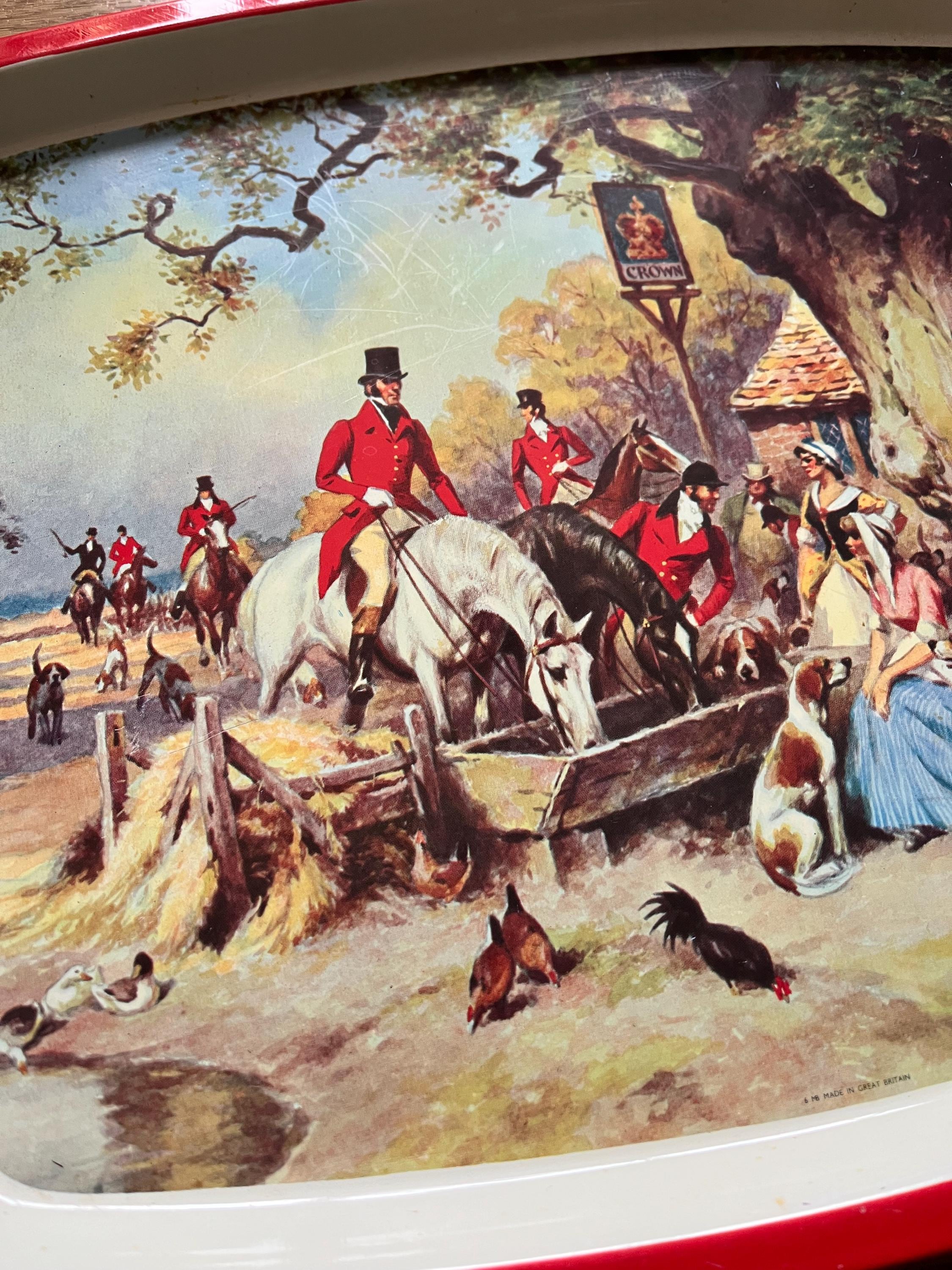 Worcester Ware Hunting Scene Tray: 1960s Retro Kitchenware - Etsy