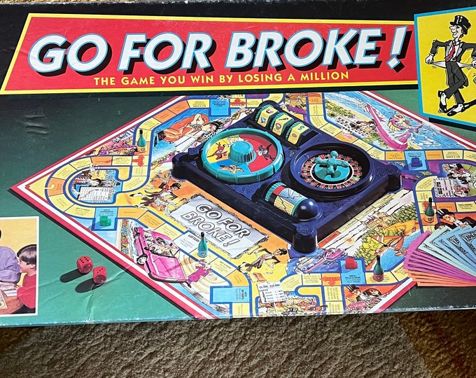 Retro Go for Broke Board Game, Complete Set, Age 8 Yrs