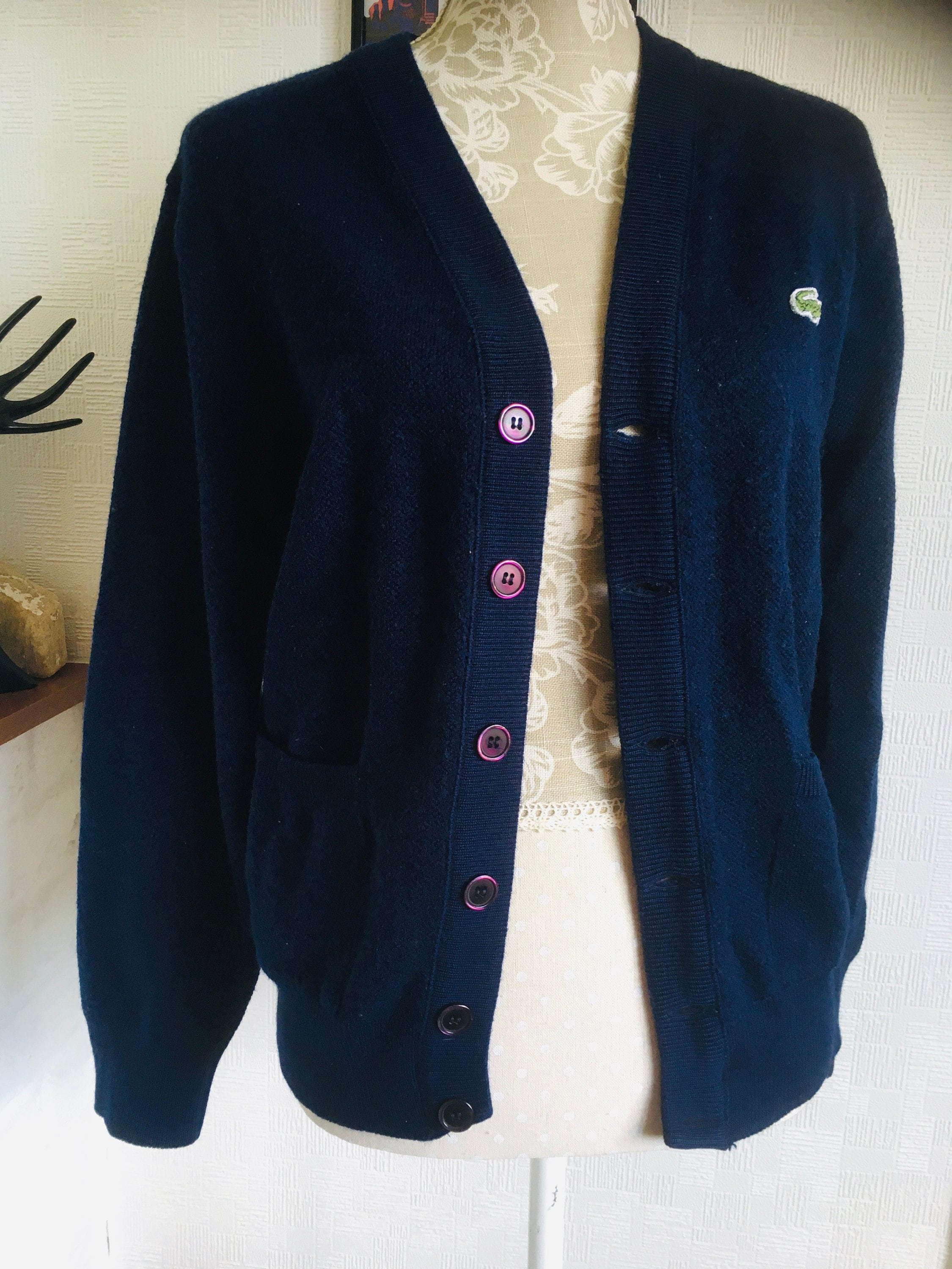 Vintage Lacoste Cardigan/70's Lacoste Cardigan Size Men XXS Vintage Lacoste Cardigan/70's Lacoste Cardigan Size Men XXS