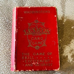 Waddington's Lexicon Card Game The Game Of Skill Pack of Cards and Instructions
